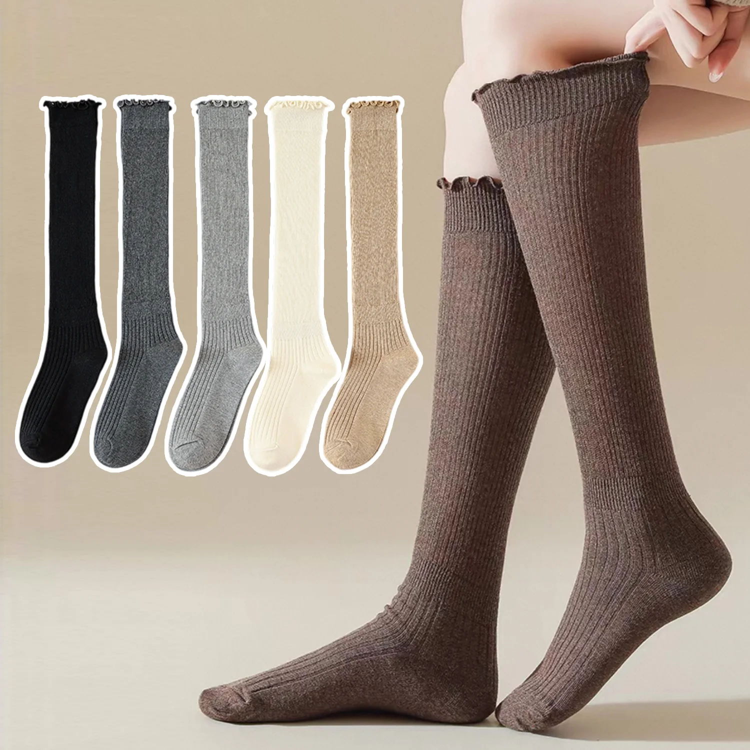 Модные женские носки-гольфы в стиле Лолита с кружевом, для сочетания с ботинками и кожаными туфлями, осенне-зимние, в стиле Харадзюку, однотонные
Модные женские носки-гольфы в стиле Лолита с кружевом, для сочетания с ботинками и кожаными туфлями, осенне-зимние, в стиле Харадзюку, однотонные