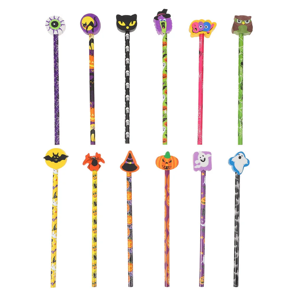 12 Pcs Trick or Treat Pnecil Halloween Pencil Color Pencils for Kids Painting with Eraser Colorful Writing
12 Pcs Trick or Treat Pnecil Halloween Pencil Color Pencils for Kids Painting with Eraser Colorful Writing