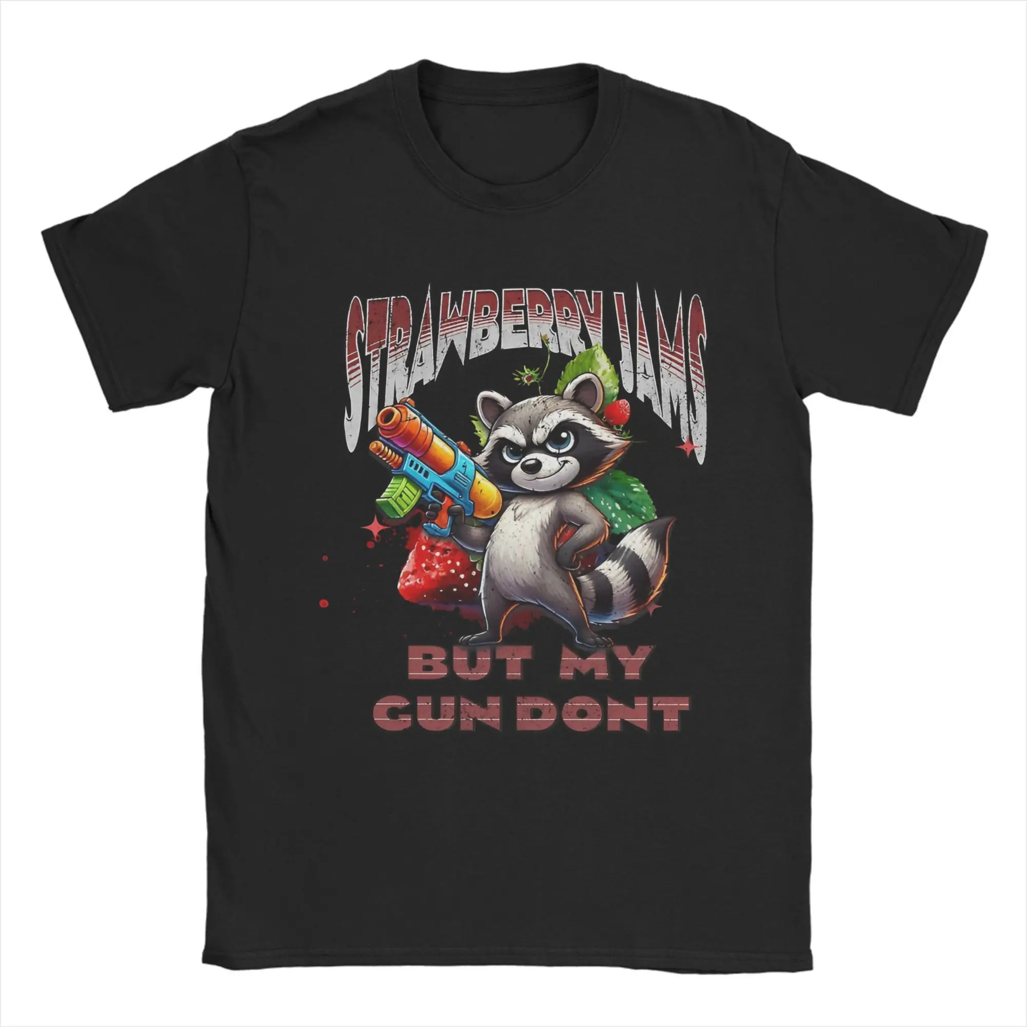 Mens Womens Strawberry Jams But My Gun Don't Raccoon Shirt Cotton New Arrival Tee Shirts Top Clothing
Mens Womens Strawberry Jams But My Gun Don't Raccoon Shirt Cotton New Arrival Tee Shirts Top Clothing