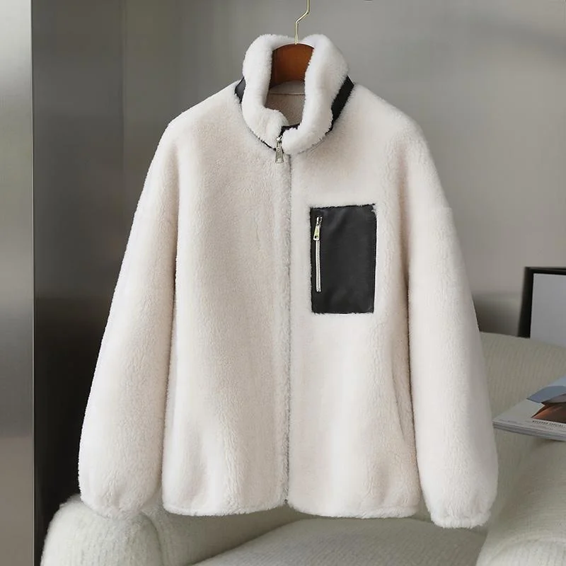 Winter 2023 Autumn Women New Sheep Shearing Coats Female Real Lamb Fur Warm Jackets Ladies Short Stand Collar Outerwear Q08
Winter 2023 Autumn Women New Sheep Shearing Coats Female Real Lamb Fur Warm Jackets Ladies Short Stand Collar Outerwear Q08
