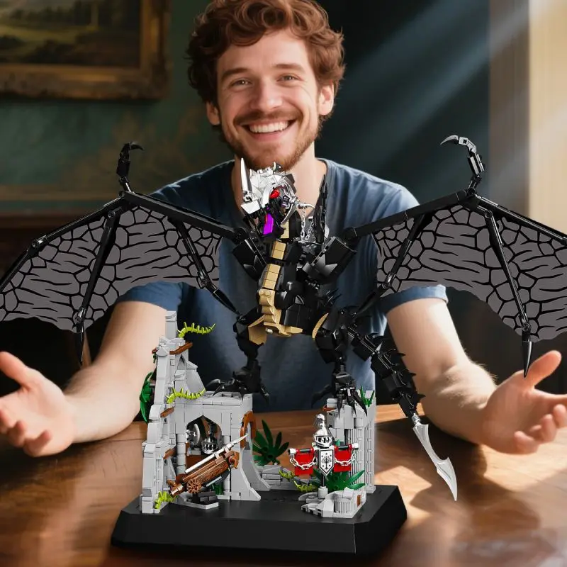 12GO99002 Черный Дракон-Дух, серия «Дракон», модель динозавра, развивающий конструктор, декоративный элемент для мальчиков
12GO99002 Черный Дракон-Дух, серия «Дракон», модель динозавра, развивающий конструктор, декоративный элемент для мальчиков