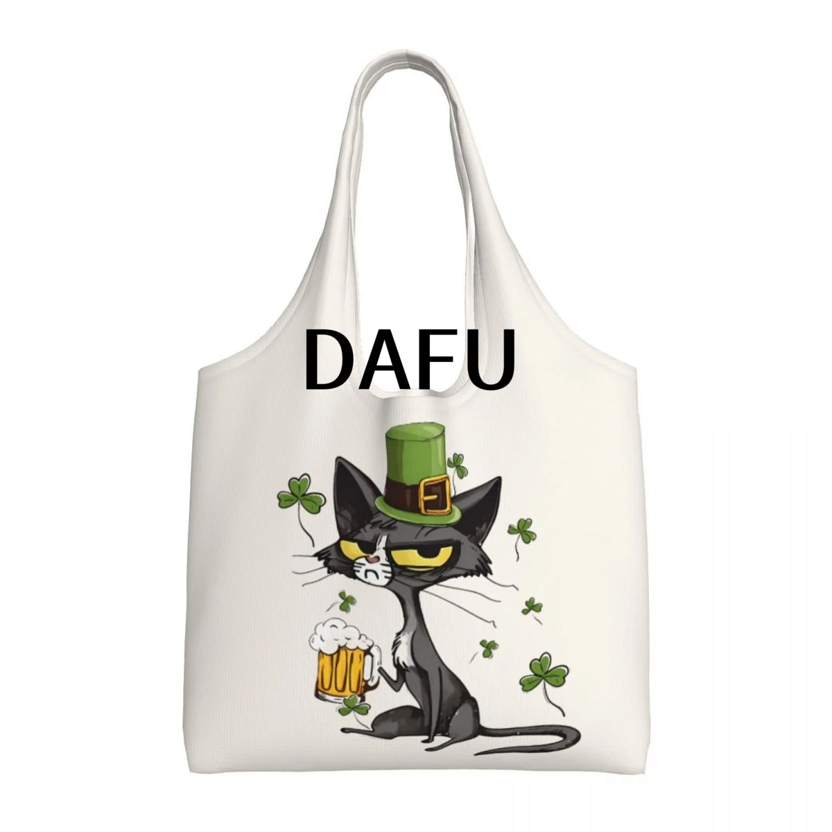 St. Paddy's Cat With Beer Large Capacity Canvas Tote Bag Single Shoulder Work Commute Bag For Women Eco-Friendly Shopping Bag
St. Paddy's Cat With Beer Large Capacity Canvas Tote Bag Single Shoulder Work Commute Bag For Women Eco-Friendly Shopping Bag