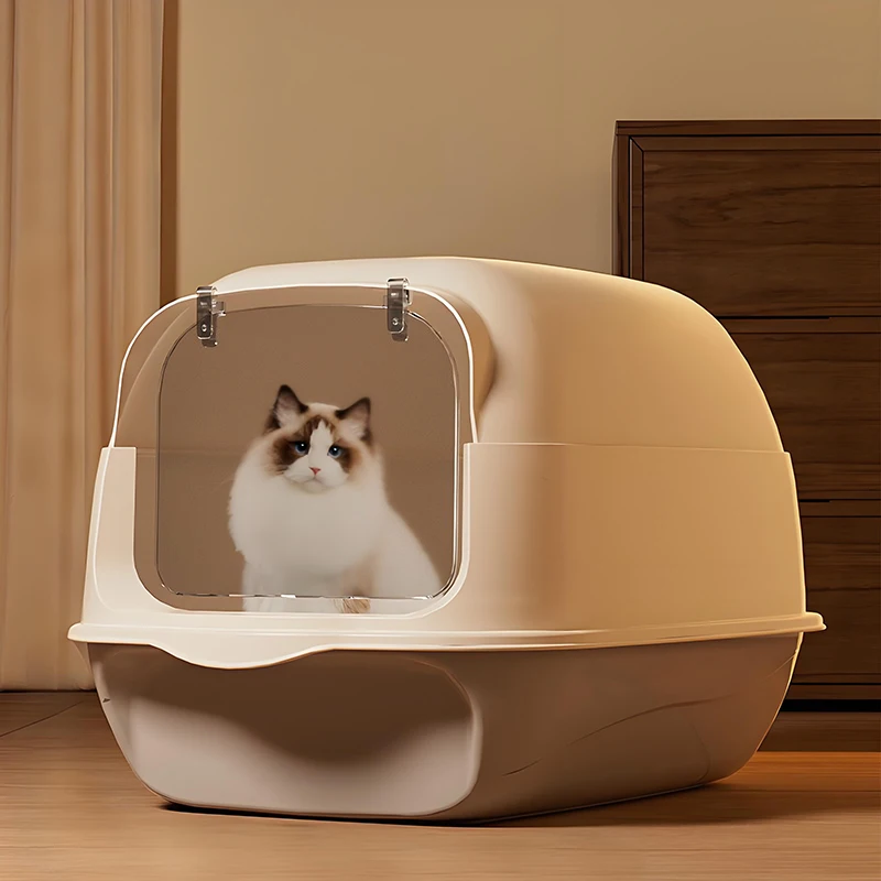 Cat litter box fully enclosed, splash proof, thickened cat toilet, odor proof, leak proof, flip cover type
Cat litter box fully enclosed, splash proof, thickened cat toilet, odor proof, leak proof, flip cover type