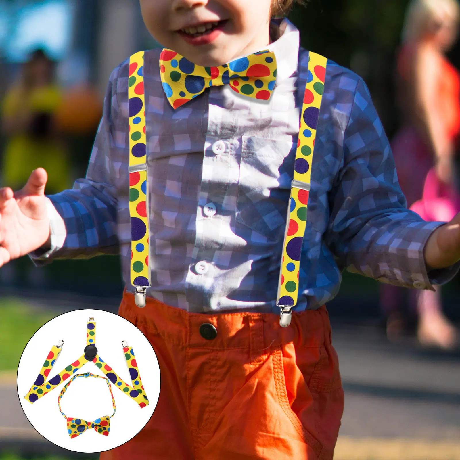 1Set Kids Clown Bow Tie Suspender Set Colorful Dot Cosplay Costume for Halloween Party Toddler Suspenders Toddler Suspender
1Set Kids Clown Bow Tie Suspender Set Colorful Dot Cosplay Costume for Halloween Party Toddler Suspenders Toddler Suspender