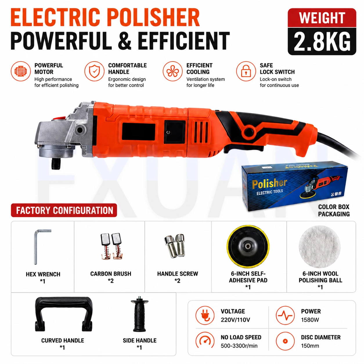 Car Polisher Electric Small Household Floor Scratch Repair Glazing Locomotive Beauty Waxing Machine Furniture Polishing Tools
Car Polisher Electric Small Household Floor Scratch Repair Glazing Locomotive Beauty Waxing Machine Furniture Polishing Tools