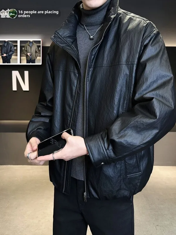 Мужская легкая пуховая куртка 95% пух, приталенная, теплая, ветрозащитная, из кожи, с воротником-стойкой, из полиэфирного волокна
Мужская легкая пуховая куртка 95% пух, приталенная, теплая, ветрозащитная, из кожи, с воротником-стойкой, из полиэфирного волокна