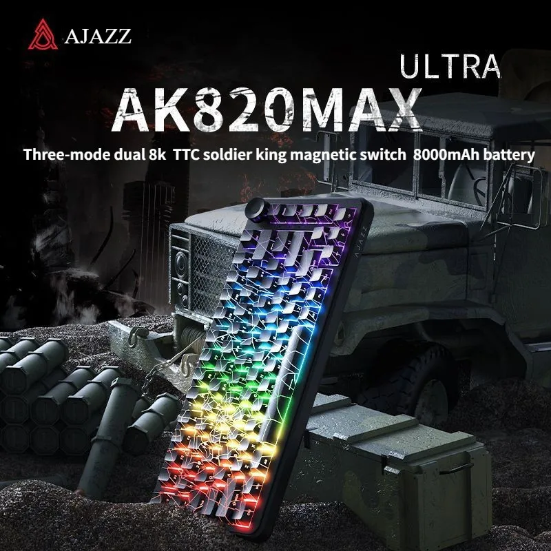 AJAZZ AK820 Max ULTRA Магнитный переключатель Клавиатура с эффектом Холла Беспроводная механическая клавиатура 8K Быстрый триггер RT 0,01 мм для игр
AJAZZ AK820 Max ULTRA Магнитный переключатель Клавиатура с эффектом Холла Беспроводная механическая клавиатура 8K Быстрый триггер RT 0,01 мм для игр