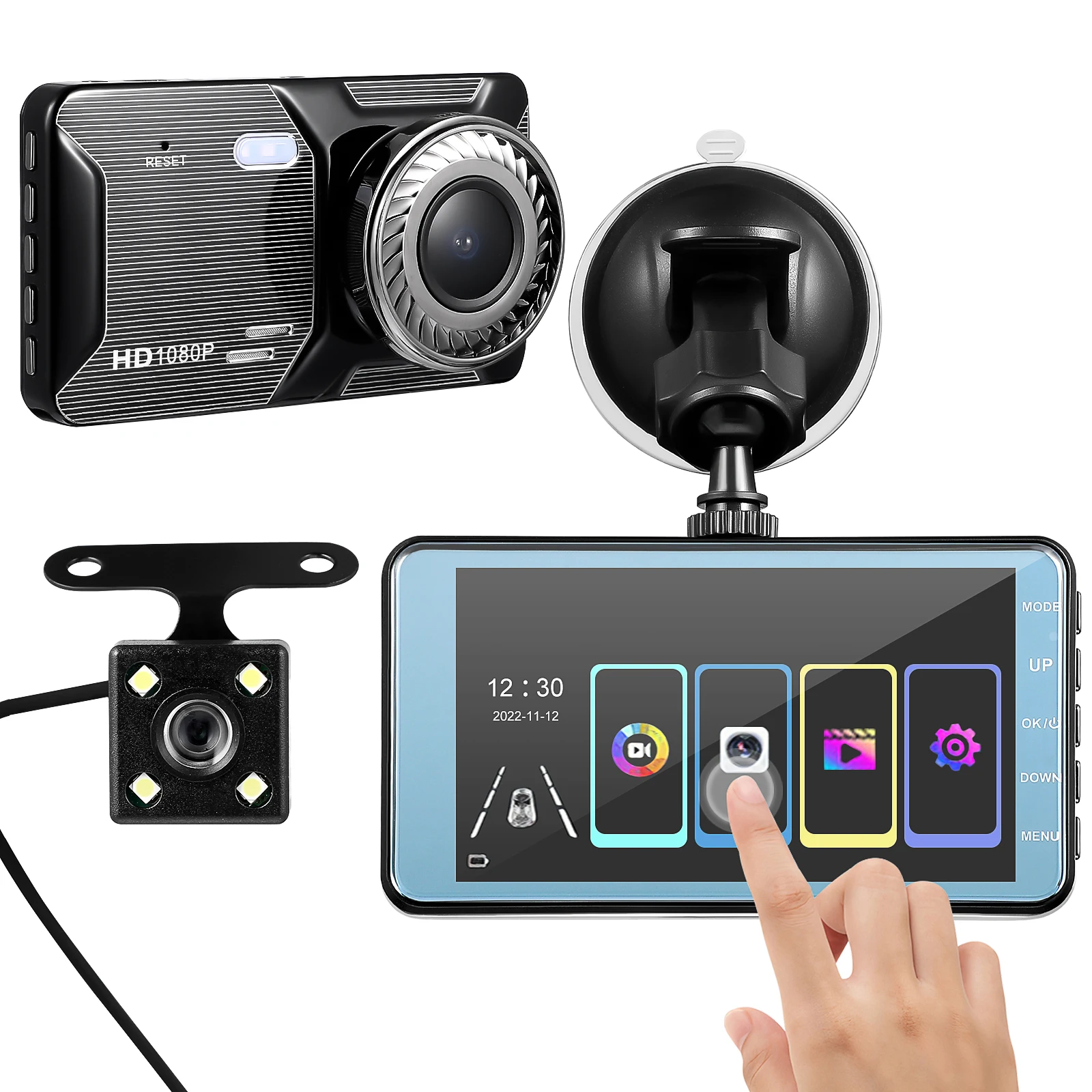 Dual Lens Car Dash 4 Inch Touch Screen Front Rear Recording 1080P Motion 24H Monitor Vehicle Zinc Alloy
Dual Lens Car Dash 4 Inch Touch Screen Front Rear Recording 1080P Motion 24H Monitor Vehicle Zinc Alloy