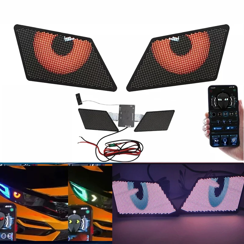 Автомобильный свет Devil Eyes, модификация глаз, сделай сам, пиксельная панель, анимационный дисплей, указатель поворота, противотуманная фара, декор, аксессуары, управление через приложение
Автомобильный свет Devil Eyes, модификация глаз, сделай сам, пиксельная панель, анимационный дисплей, указатель поворота, противотуманная фара, декор, аксессуары, управление через приложение
