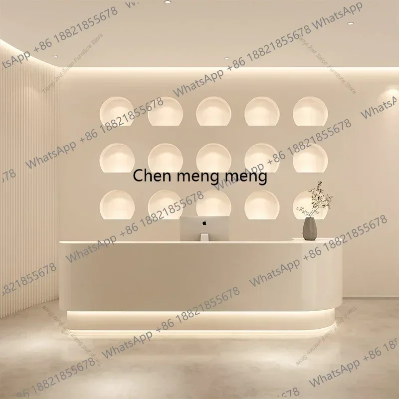 EE182 Cream Style Nordic Reception Desks Originality Modern Design Beauty Salon Reception Counter Customer Center Furniture
EE182 Cream Style Nordic Reception Desks Originality Modern Design Beauty Salon Reception Counter Customer Center Furniture