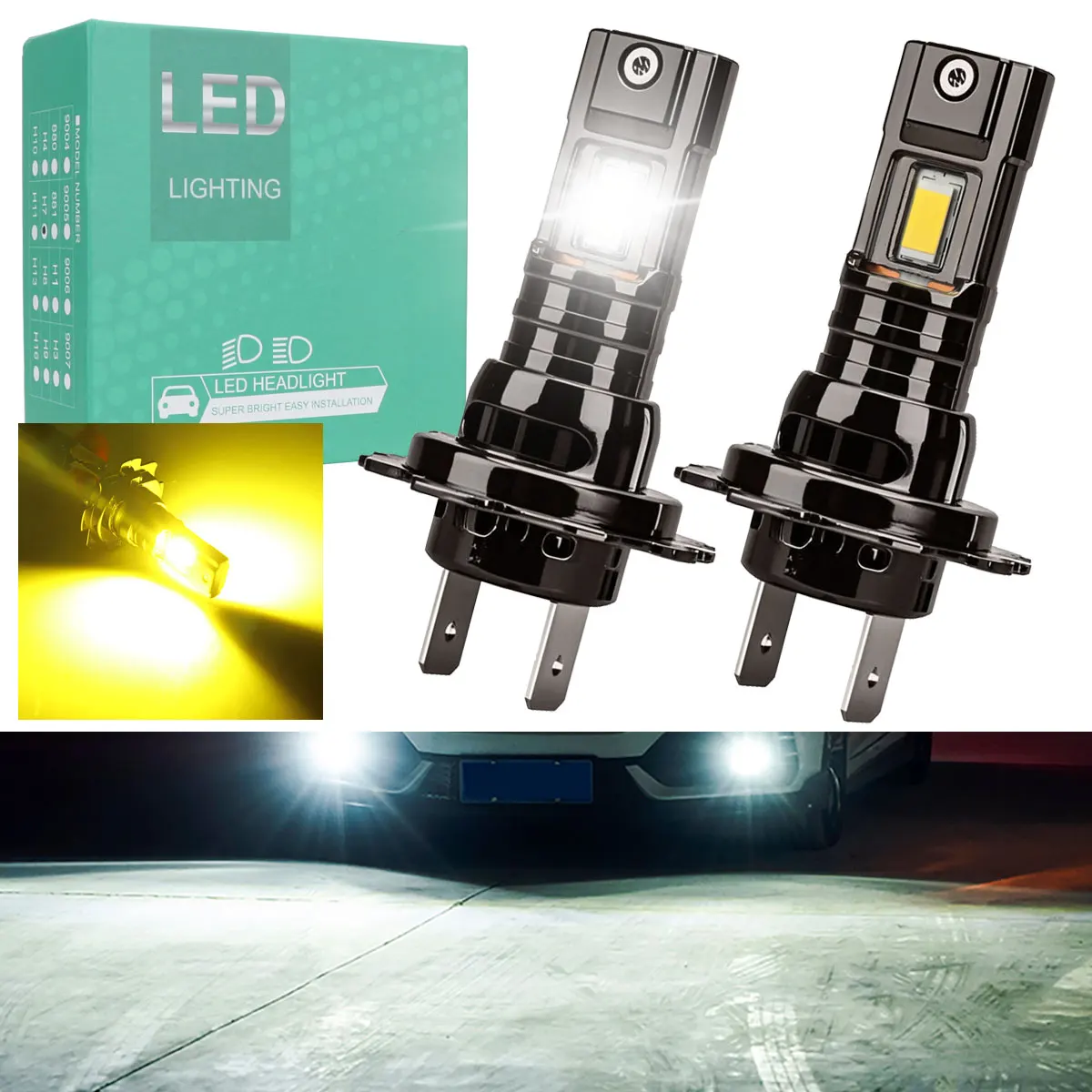 H7 H4 LED Car Headlight CANBUS 30000LM 3570 CSP Auto Diode Lamps Plug and Play Auto Lamp 6000K Wireless Turbo Fog Light With Fan
H7 H4 LED Car Headlight CANBUS 30000LM 3570 CSP Auto Diode Lamps Plug and Play Auto Lamp 6000K Wireless Turbo Fog Light With Fan