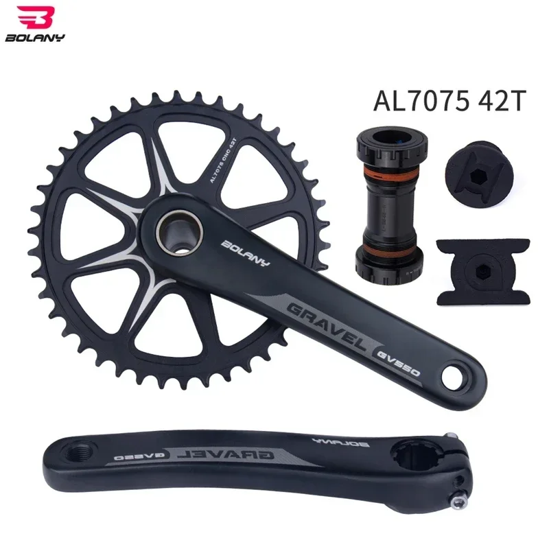 BOLANY GV550 Road Bicycle Direct Mount Crankset With Threaded BB EIEIO 170mm 42T Chainwheel Single Speed Chainring Bike Parts
BOLANY GV550 Road Bicycle Direct Mount Crankset With Threaded BB EIEIO 170mm 42T Chainwheel Single Speed Chainring Bike Parts