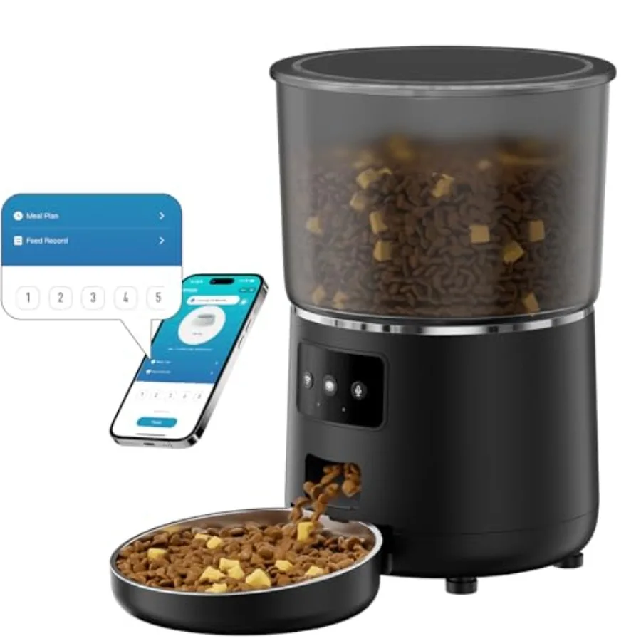 Automatic Cat Feeder with Voice Recorder and 4L Large Capacity Programmable Pet Food Dispenser for Cats and Small Dogs Up to 9
Automatic Cat Feeder with Voice Recorder and 4L Large Capacity Programmable Pet Food Dispenser for Cats and Small Dogs Up to 9