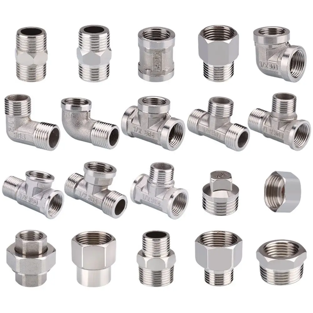 1/2" 3/4" BSP Female Male Thread Tee Type Reducing Stainless steel Elbow Butt joint adapter Adapter Coupler Plumbing fittings
1/2" 3/4" BSP Female Male Thread Tee Type Reducing Stainless steel Elbow Butt joint adapter Adapter Coupler Plumbing fittings