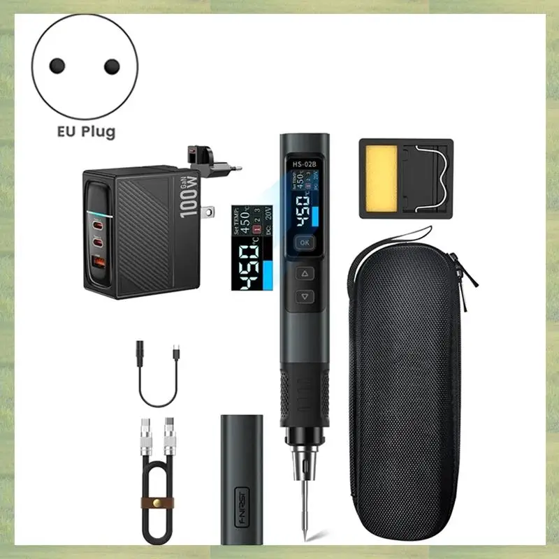 N15R- HS-02B Soldering Iron Smart Sleep IPS Color Display Screen 100-450℃ Portable Repair Tool
N15R- HS-02B Soldering Iron Smart Sleep IPS Color Display Screen 100-450℃ Portable Repair Tool