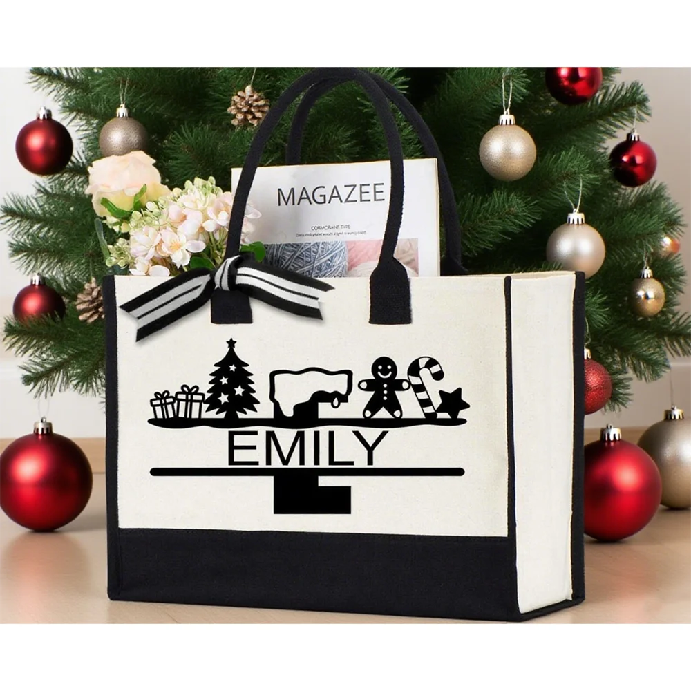 Custom Christmas Canvas Bag Tote Bag Merry Christmas Gifts Santa Sack Xmas Eve Holiday Party Decoration Supplies Women Presents
Custom Christmas Canvas Bag Tote Bag Merry Christmas Gifts Santa Sack Xmas Eve Holiday Party Decoration Supplies Women Presents