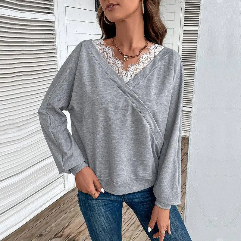 New 2025 Women's Pure Color Shoulder Sleeve V-Neck Sweatshirt Casual Style Long Sleeve Winter Fashion Single Piece Set
New 2025 Women's Pure Color Shoulder Sleeve V-Neck Sweatshirt Casual Style Long Sleeve Winter Fashion Single Piece Set