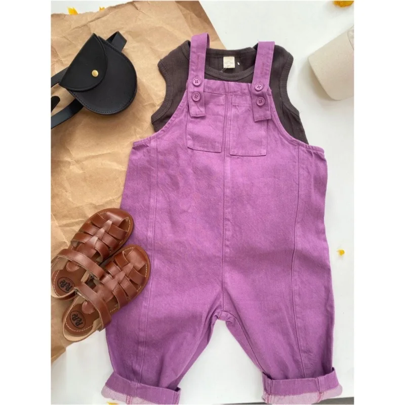 Jenny&Dave Casual Strap Pants Set for Girls Spring/Summer Versatile Purple One Piece Crop Pants Show White Strap Pants for Girls
Jenny&Dave Casual Strap Pants Set for Girls Spring/Summer Versatile Purple One Piece Crop Pants Show White Strap Pants for Girls