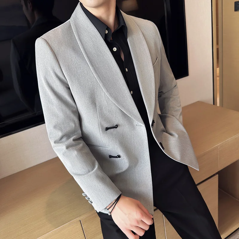 Men Clothing Chinese Style Disc Buckle Business Tailcoat Top Quality Korean Slim Blazers Jackets Formal Wear Casual Suit Coats
Men Clothing Chinese Style Disc Buckle Business Tailcoat Top Quality Korean Slim Blazers Jackets Formal Wear Casual Suit Coats