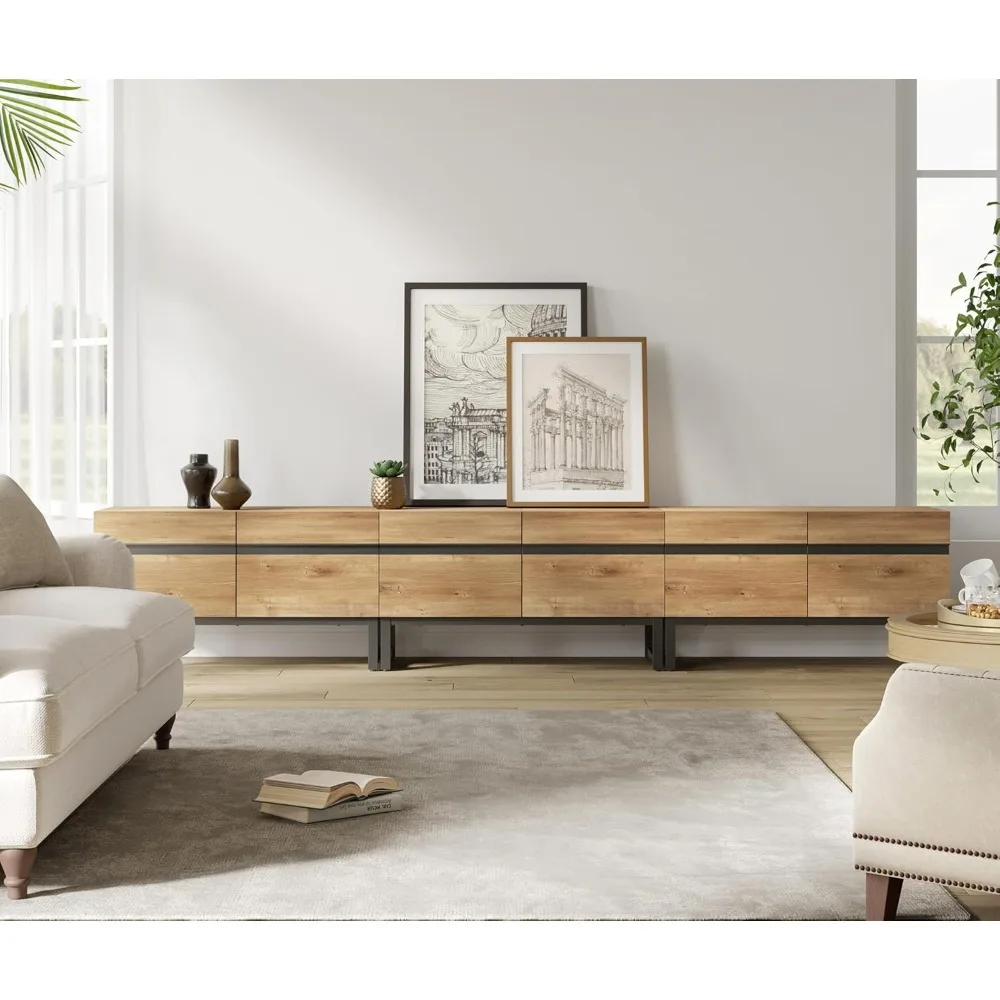 Modern TV Stand for TVs up to 110 inch, 3 in 1 Entertainment Center TV Console with Storage Cabinets and Metal Base,Media Conso
Modern TV Stand for TVs up to 110 inch, 3 in 1 Entertainment Center TV Console with Storage Cabinets and Metal Base,Media Conso