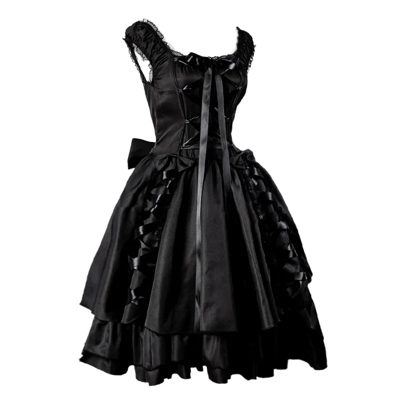 Black Lolita Dress Halloween Cosplay Costume Lace Evening Gown Women's Traditional Chinese Ethnic Style Stage Performance Dress
Black Lolita Dress Halloween Cosplay Costume Lace Evening Gown Women's Traditional Chinese Ethnic Style Stage Performance Dress