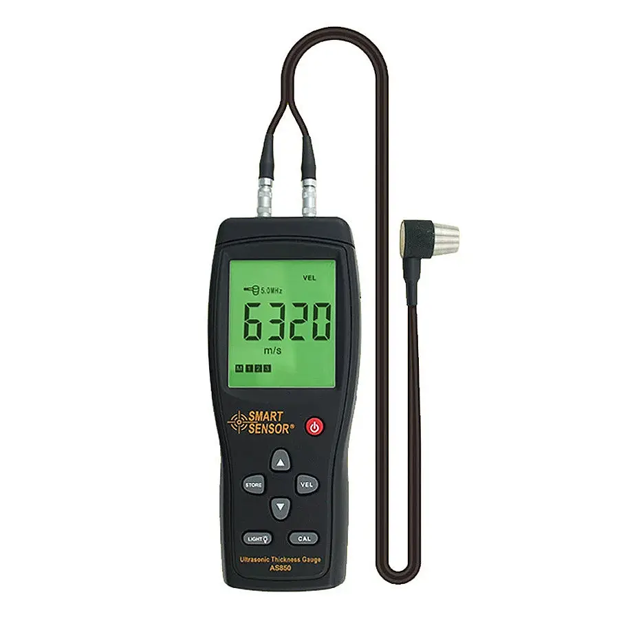 Smart Sensor AS850 Digital Non-Destructive Metal Steel Ultrasonic Thickness Meter Range 1.2~225mm Ultrasonic Thickness Gauge
Smart Sensor AS850 Digital Non-Destructive Metal Steel Ultrasonic Thickness Meter Range 1.2~225mm Ultrasonic Thickness Gauge