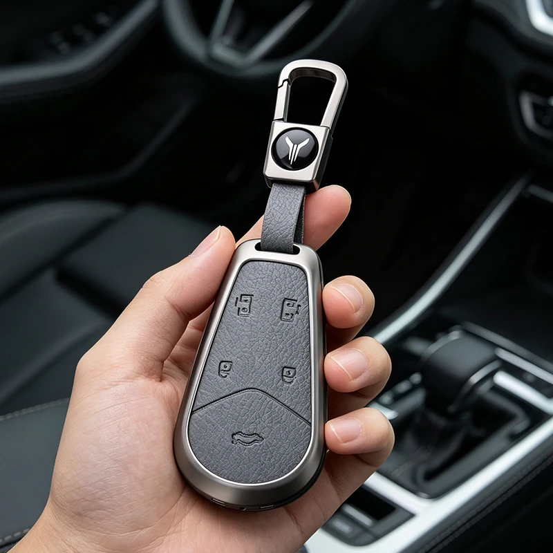 For VOYAH DREAM POWER PHEV Key Cover Key Case Zinc Alloy Leather Full Protection Anti-Drop Scratchproof Car Key Accessories
For VOYAH DREAM POWER PHEV Key Cover Key Case Zinc Alloy Leather Full Protection Anti-Drop Scratchproof Car Key Accessories