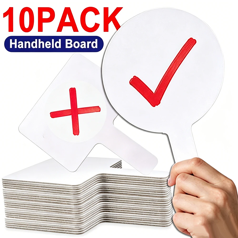 Dry Erase Clean Erasing Whiteboard Dry Erase Answer Paddles Handheld 10-1Pcs Double Sided Small White Board for Office Student
Dry Erase Clean Erasing Whiteboard Dry Erase Answer Paddles Handheld 10-1Pcs Double Sided Small White Board for Office Student