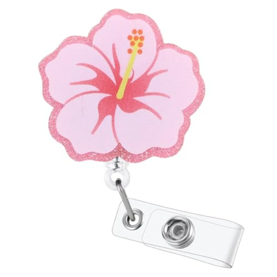 Flower Badge Reel, Retractable ID Card Pink Badge Holders, Work Badge Clp for Pedatrc ED ER RN CNA LPN MA PT OT rapsts HR Socal
Flower Badge Reel, Retractable ID Card Pink Badge Holders, Work Badge Clp for Pedatrc ED ER RN CNA LPN MA PT OT rapsts HR Socal