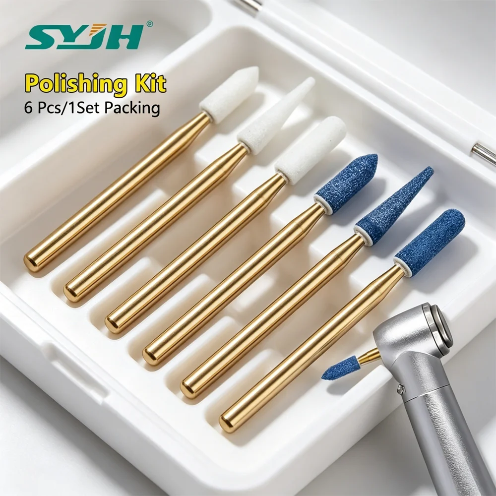 6Pcs/Box Dental Polisher White Stone Flame Cone Cylinder Shape FG 1.6mm for Polishing Composites Porcelain Dentistry Instrument
6Pcs/Box Dental Polisher White Stone Flame Cone Cylinder Shape FG 1.6mm for Polishing Composites Porcelain Dentistry Instrument