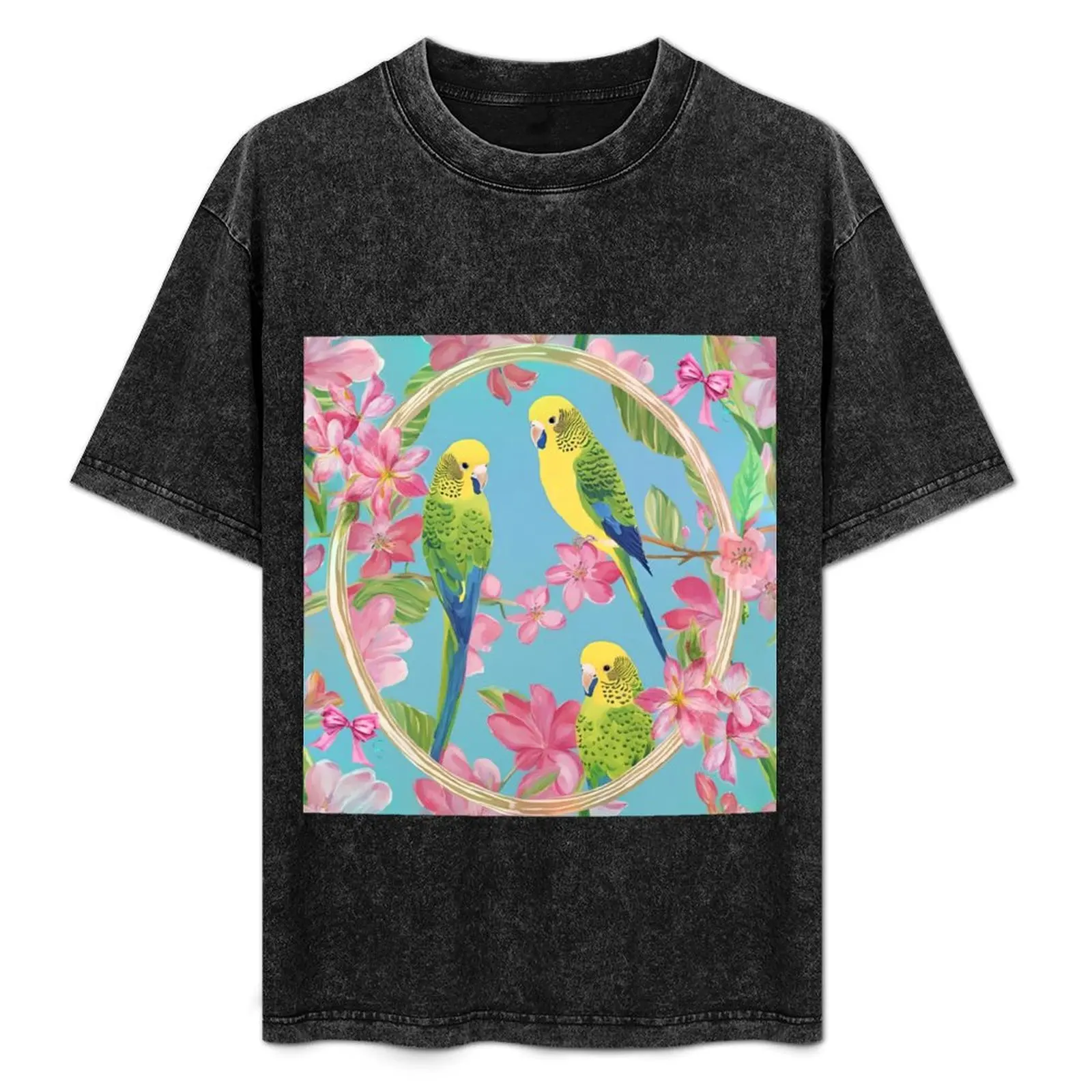 Cute budgies and Azalea blossom on sky blue T-Shirt Sporty Breathable Short Sleeve T-Shirt
Cute budgies and Azalea blossom on sky blue T-Shirt Sporty Breathable Short Sleeve T-Shirt