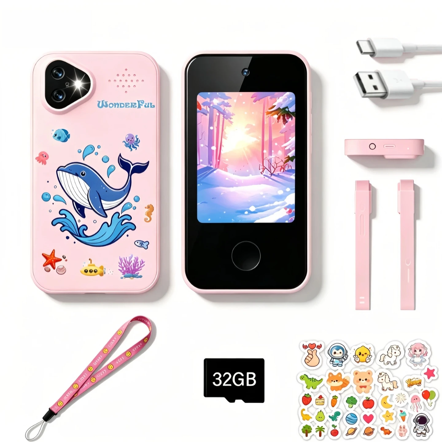 Kids Smart Phone Dual Camera 1080P HD Touchscreen Mini Player Digital Camera Educational Toys for Girls and Boys Birthday Gifts
Kids Smart Phone Dual Camera 1080P HD Touchscreen Mini Player Digital Camera Educational Toys for Girls and Boys Birthday Gifts