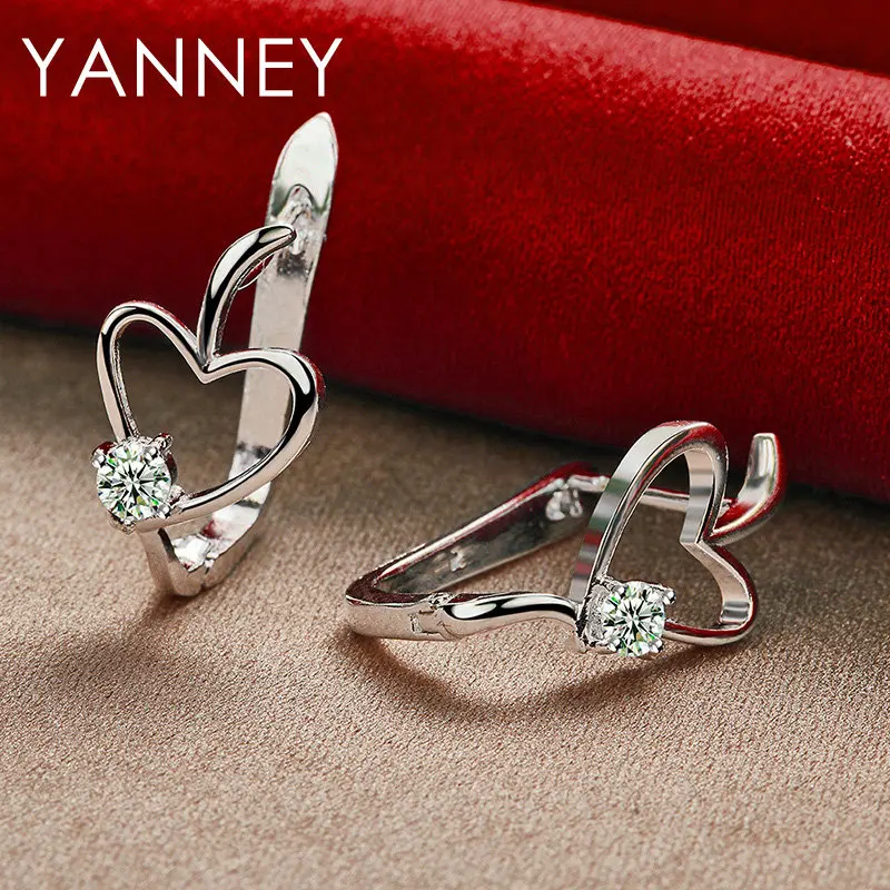 Charm S925 Sterling Silver Exquisite Heart Zircon Earrings For Women Fashion Temperament Wedding Gifts Accessories Jewelry
Charm S925 Sterling Silver Exquisite Heart Zircon Earrings For Women Fashion Temperament Wedding Gifts Accessories Jewelry