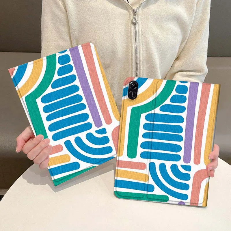 Geometric Colored Line Pattern Case For Honor Magic Pad 6 7 X8 V6 V7 Pro V8 X9 8 V8 9 13 X8a 2 V9 GT X9a X9 GT2 13.3 Inch Tablet
Geometric Colored Line Pattern Case For Honor Magic Pad 6 7 X8 V6 V7 Pro V8 X9 8 V8 9 13 X8a 2 V9 GT X9a X9 GT2 13.3 Inch Tablet