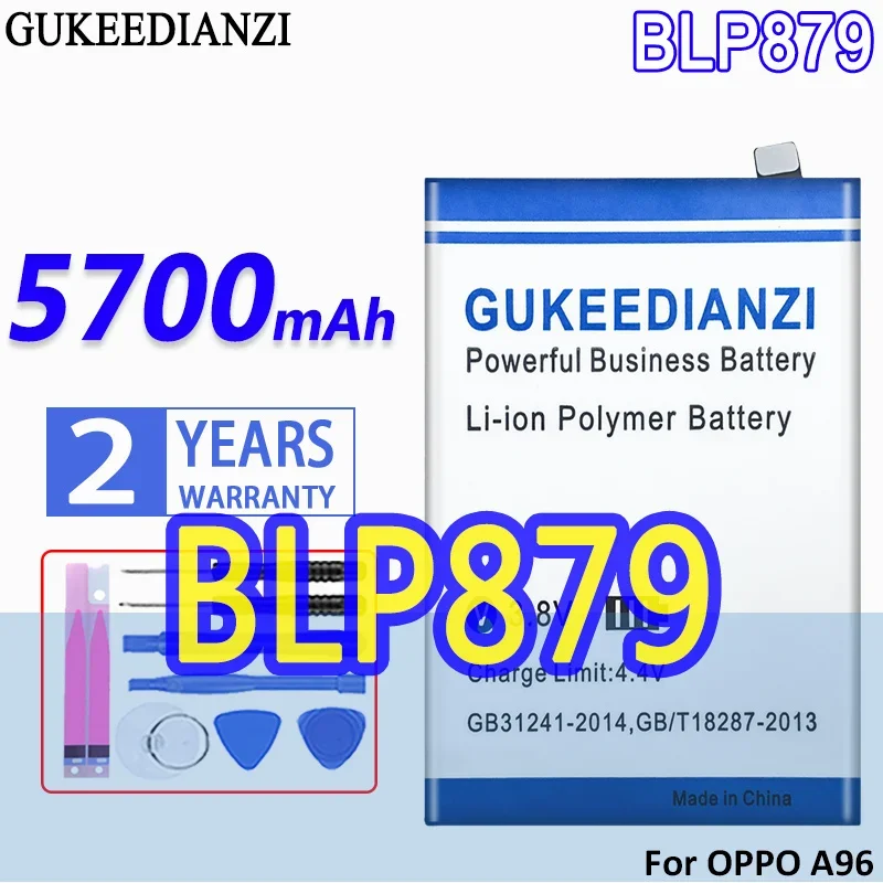 Аккумулятор GUKEEDIANZI большой емкости BLP879 5700 мАч для аккумуляторов мобильных телефонов OPPO A96
Аккумулятор GUKEEDIANZI большой емкости BLP879 5700 мАч для аккумуляторов мобильных телефонов OPPO A96