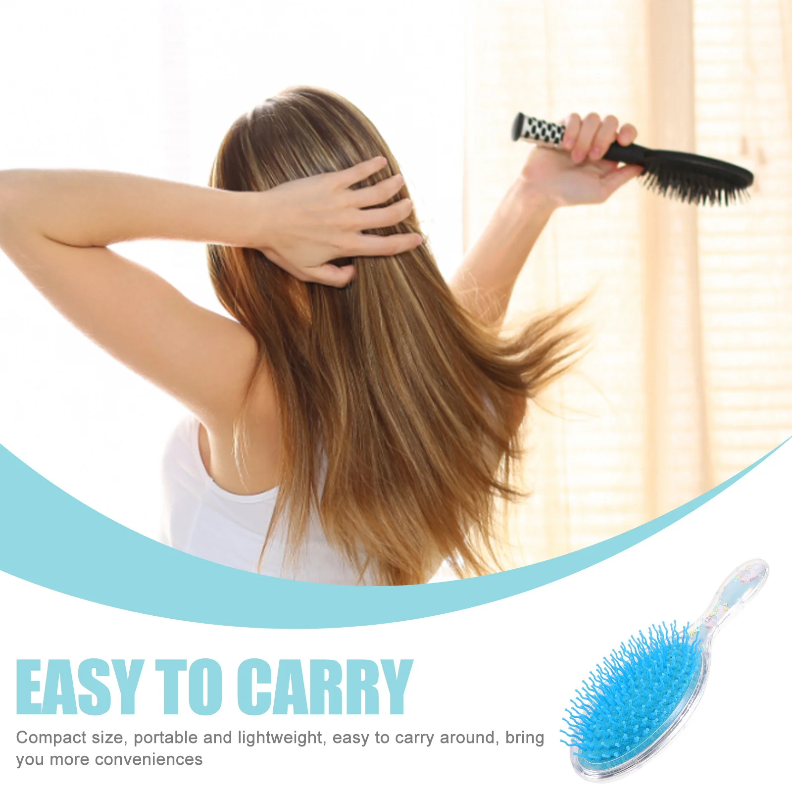 2Pcs Massaging Hair Comb Paddle Brush Comfortable Grip Ergonomic Design Smooth Surface Scalp Massage Daily Use Hairdressing Tool
2Pcs Massaging Hair Comb Paddle Brush Comfortable Grip Ergonomic Design Smooth Surface Scalp Massage Daily Use Hairdressing Tool