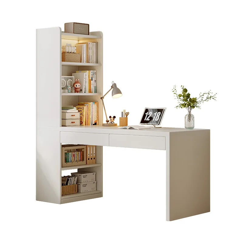 Corner bookshelf bookcase integrated table student home writing study bedroom solid wood computer desk
Corner bookshelf bookcase integrated table student home writing study bedroom solid wood computer desk