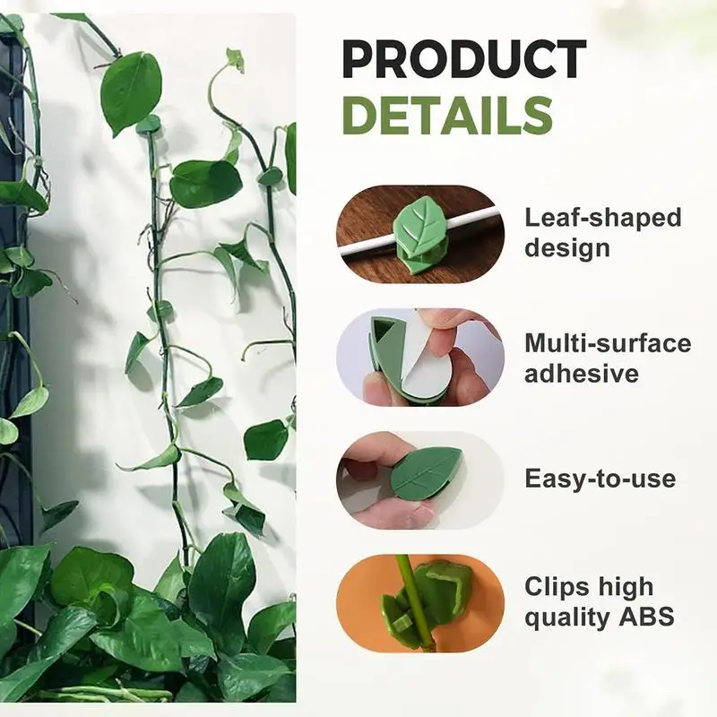 50Pcs Plant Climbing Wall Fixture Clips Plastic Sticker Self-Adhesive Hook Plant Vine Traction Holder Indoor Outdoor Decor
50Pcs Plant Climbing Wall Fixture Clips Plastic Sticker Self-Adhesive Hook Plant Vine Traction Holder Indoor Outdoor Decor