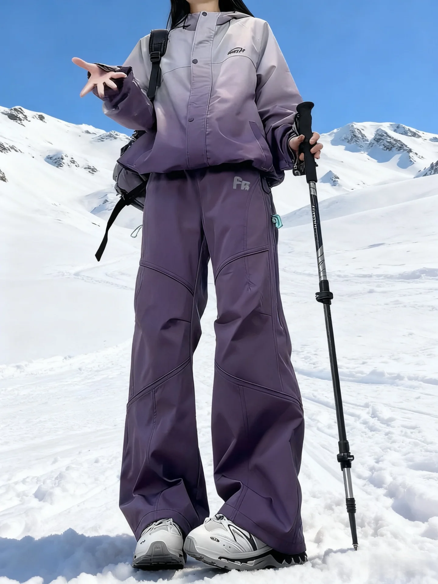 Purple Fce Lined Ski Pants Men's Hiking Mountain Climbing Trousers Waterproof Cold Proof Autumn Winter Outdoor Casual Pants
Purple Fce Lined Ski Pants Men's Hiking Mountain Climbing Trousers Waterproof Cold Proof Autumn Winter Outdoor Casual Pants