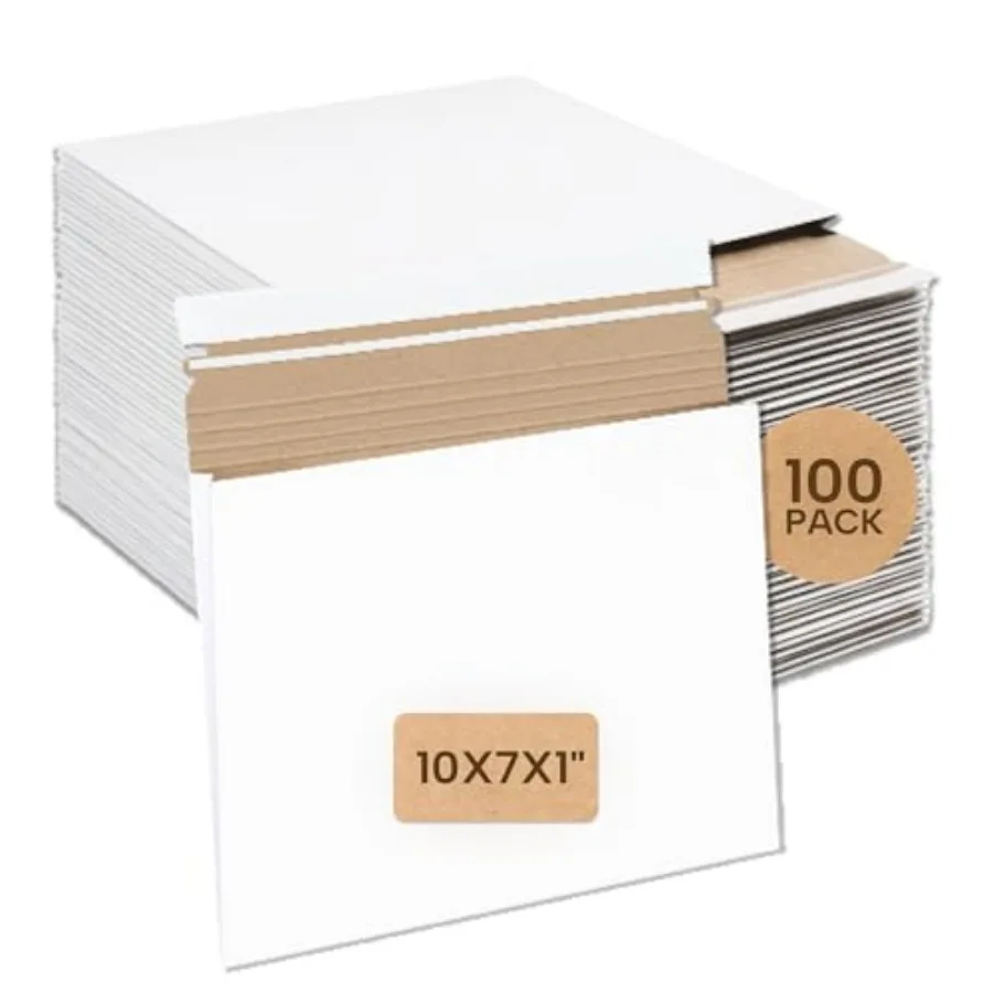 BOX USA Rigid Mailers 10" x 7" 100-Pack - Bulk Gusseted Rigid Cardboard Mailer Envelopes for Manuals, Catalogs, Thick Documents
BOX USA Rigid Mailers 10" x 7" 100-Pack - Bulk Gusseted Rigid Cardboard Mailer Envelopes for Manuals, Catalogs, Thick Documents