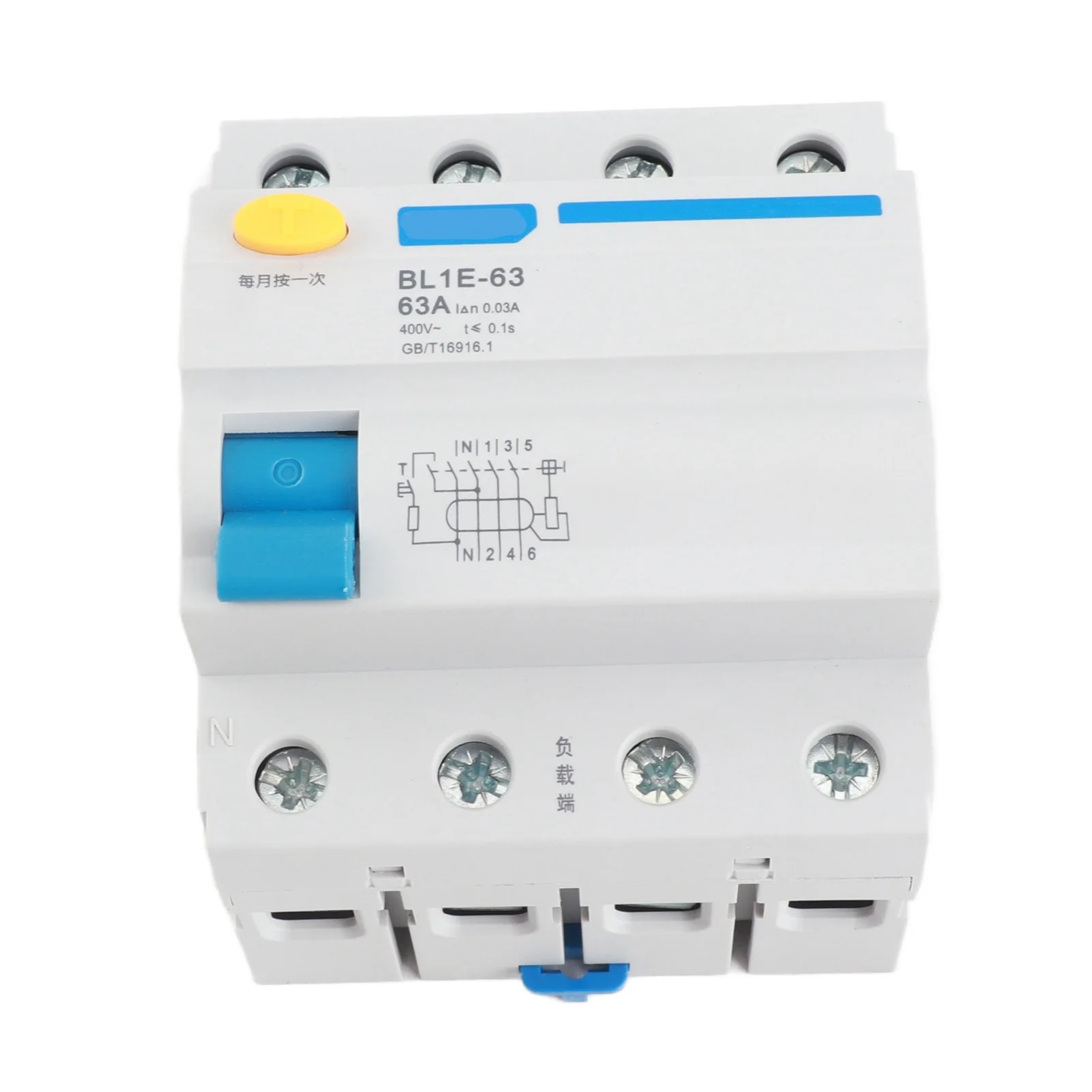 BL1E-63 63A RCCB Residual Current Circuit Breaker 230V 30mA
BL1E-63 63A RCCB Residual Current Circuit Breaker 230V 30mA