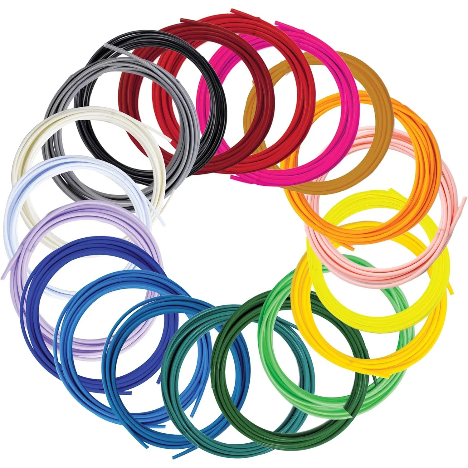 3D Pen Filament Refills, 20 Colors, 320ft, 1.75mm PLA, Compatible with Most 3D Printing Pens
3D Pen Filament Refills, 20 Colors, 320ft, 1.75mm PLA, Compatible with Most 3D Printing Pens