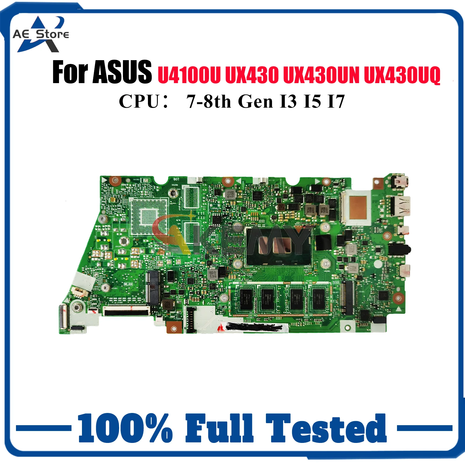 UX430UA Laptop Motherboard For ASUS ZenBook UX430UQ U4100U UX430UN UX430UA UX430U Mainboard With I3 I5 I7 CPU 100% tests OK stk
UX430UA Laptop Motherboard For ASUS ZenBook UX430UQ U4100U UX430UN UX430UA UX430U Mainboard With I3 I5 I7 CPU 100% tests OK stk