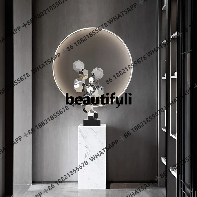 X Hotel Lobby Stainless Steel Wealth Stone Floor Ornament Home Living Room Decoration Entrance Hallway Sculpture
X Hotel Lobby Stainless Steel Wealth Stone Floor Ornament Home Living Room Decoration Entrance Hallway Sculpture