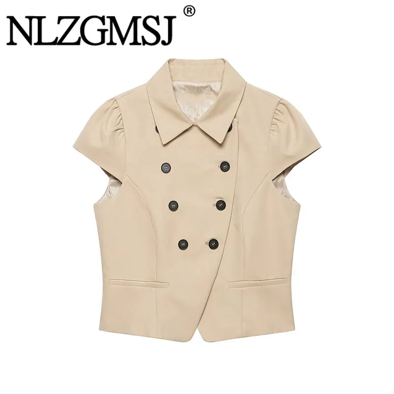 Nlzgmsj 2026 Women Double Breasted Short Sleeve Blazer Fashion Blazer Top Vintage Y2K Office Lady Jacket
Nlzgmsj 2026 Women Double Breasted Short Sleeve Blazer Fashion Blazer Top Vintage Y2K Office Lady Jacket