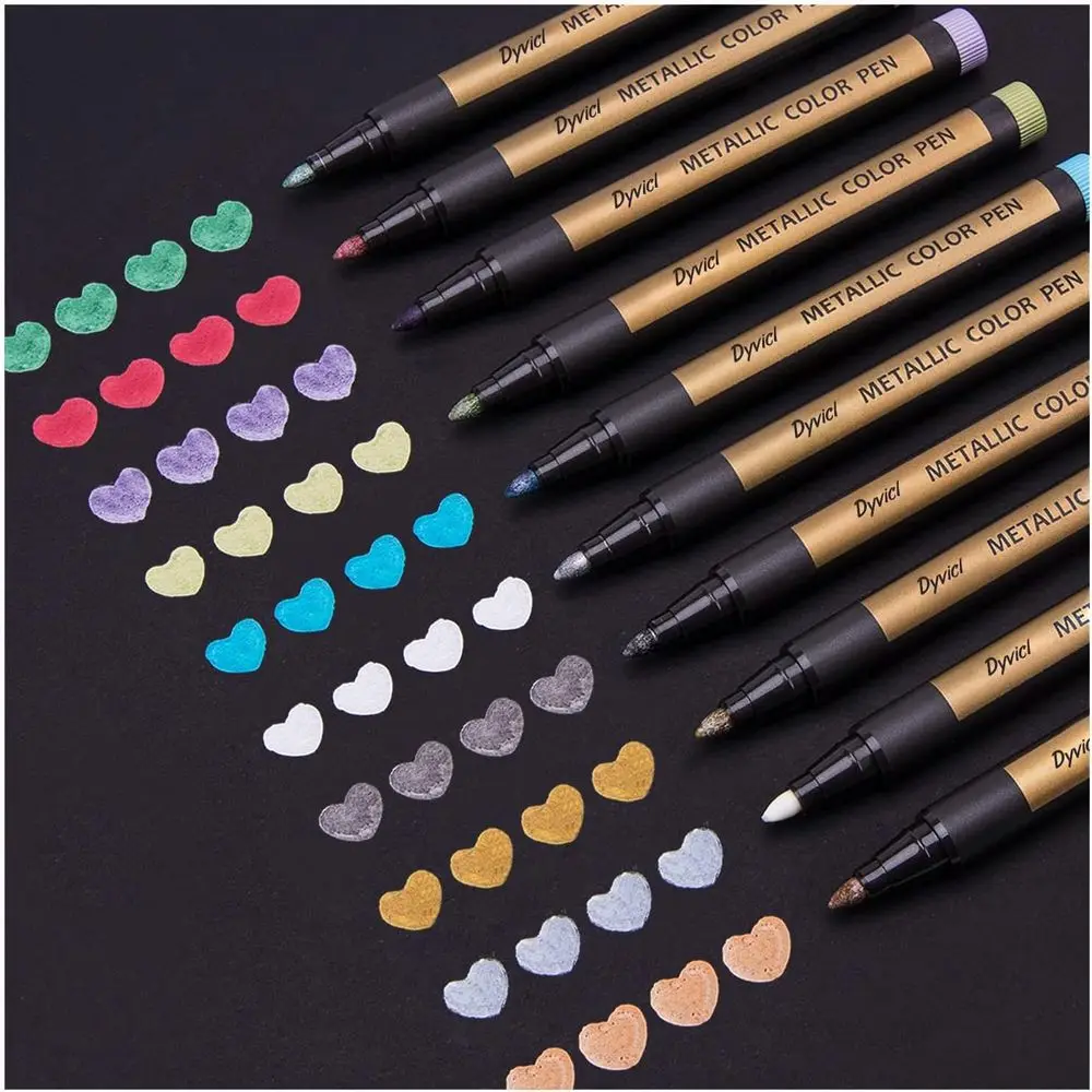 10-Piece Medium Point Metallic Markers Set for Rock Painting, Black Paper, Card Making, Scrapbooking, and DIY Photo Album Crafti
10-Piece Medium Point Metallic Markers Set for Rock Painting, Black Paper, Card Making, Scrapbooking, and DIY Photo Album Crafti