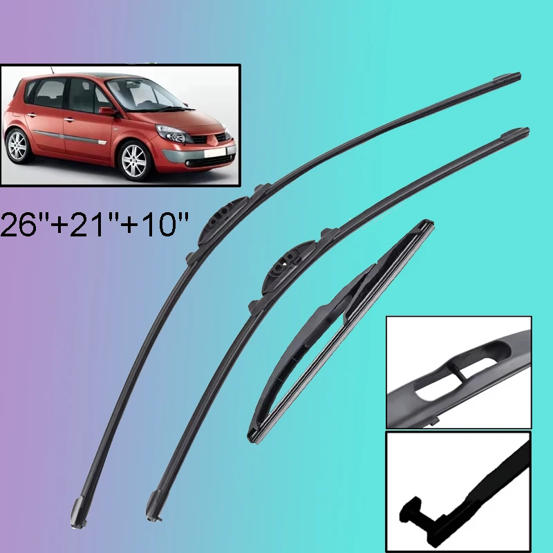 Windshield Windscreen Wiper Blades Set For Renault Grand Scenic 2003 2004 03, 53, 04, 54 J84 MPV 2.0 Front Rear Wiper
Windshield Windscreen Wiper Blades Set For Renault Grand Scenic 2003 2004 03, 53, 04, 54 J84 MPV 2.0 Front Rear Wiper