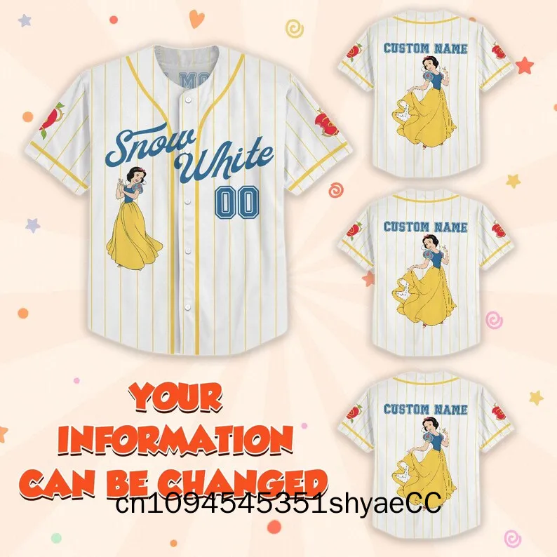 Custom Snow White Baseball Jersey, Disney Princess Shirt, Fairytale Costume Top, Magic Kingdom Trip Tee, Disney Family Matching
Custom Snow White Baseball Jersey, Disney Princess Shirt, Fairytale Costume Top, Magic Kingdom Trip Tee, Disney Family Matching