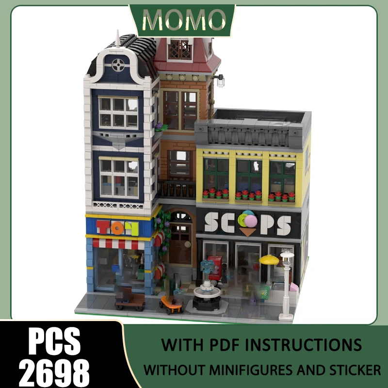 City Street View Model Moc Building Blocks Modualr Ice-cream Parlour Model Technology Brick DIY Assembly Construction HolidayToy
City Street View Model Moc Building Blocks Modualr Ice-cream Parlour Model Technology Brick DIY Assembly Construction HolidayToy
