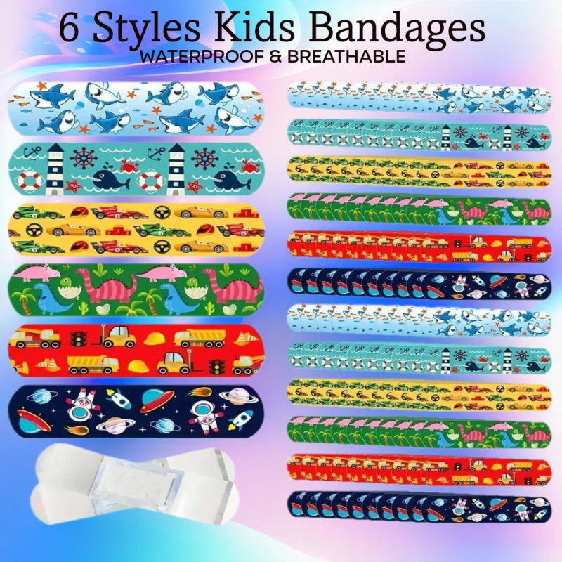 24/60pcs Colorful Cute Cartoon Bandages, Waterproof Bandages, Self-Adhesive Bandages, Breathable Bandages, In 6 Styles
24/60pcs Colorful Cute Cartoon Bandages, Waterproof Bandages, Self-Adhesive Bandages, Breathable Bandages, In 6 Styles